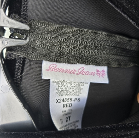 Bonnie Jean Plaid Girls Dress Size 2T Green Bow New Multic Color Fit Flare - Picture 7 of 12